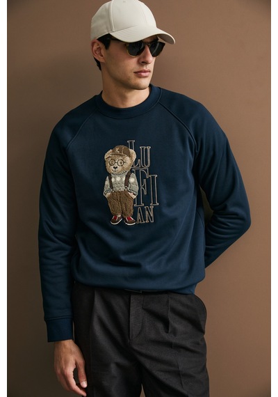 Lufian Storm Erkek Sweatshirt Lacivert Lacivert 112030204100200