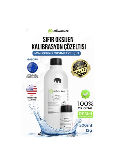 Milwaukee Ma9070 Sıfır Oksijen Kalibrasyon Solüsyonu 500 Ml