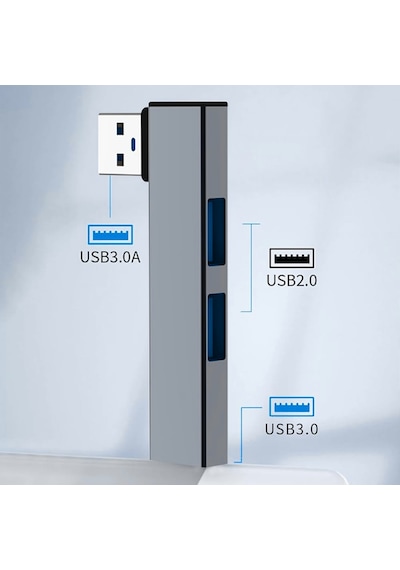 6013 Usb 3.0 Hub 3 Portlu Çoklayıcı Çoğaltıcı Dönüştürücü Çevirici Adaptör