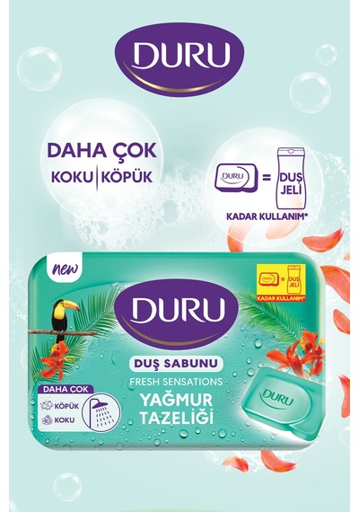 4 Adet Duru Duş Sabunu Fresh Yağmur Ormanı 150 G Diğer