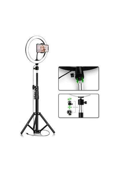 Bluetooth Kumandalı 10 Inç Ring Light Youtuber Selfie Işığı 2.1 Metre Tripod 26 Cm Halka