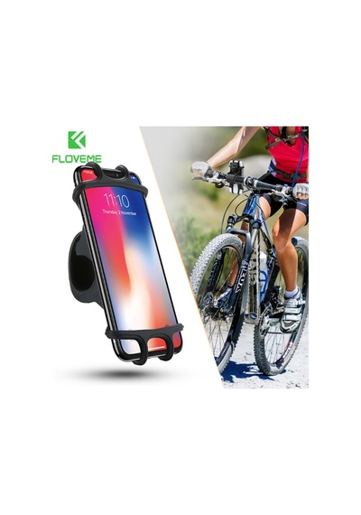 Floveme Universal Silikon Bisiklet Motosiklet Telefon Tutucu (119416425)-Siyah