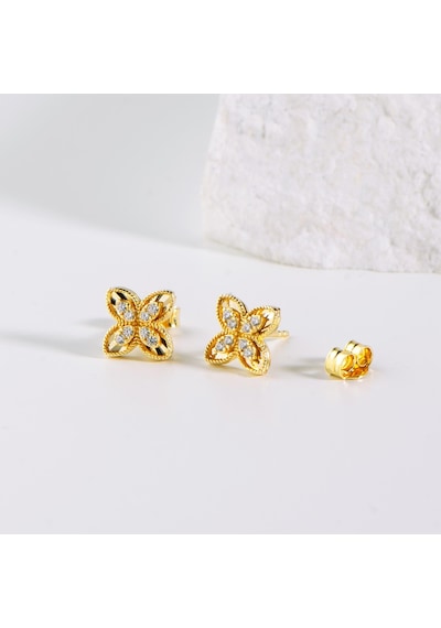 14 Ayar Altın Modern Taşlı Küpe 2,01 Gr-6150