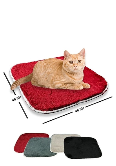Pofuduk Kedi Halısı 5 Adet 40x40 Cm Yumoş Kedi Evi - Kulübeleri Boyutlarına Uygundur