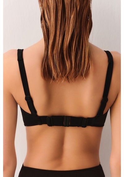 Suwen Önü Burgulu Balenli Toparlayıcı Bikini Üst Sbn26570012 Siyah
