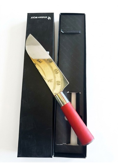 Ergonomik Sap Red Craft Paslanmaz Çelik Profesyonel Et Doğrama Ve Parçalama Bıçağı