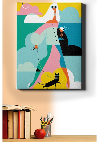 Webstyle Sayılarla Boyama Seti Çerçeveli Kasnaklı Zengin Kız 40x50 Cm