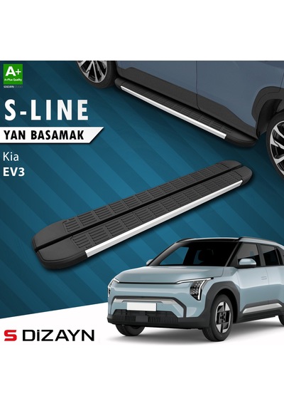 S-dizayn Kia Ev3 S-line Aluminyum Yan Basamak 183 Cm 2025 Üzeri A+ Kalite
