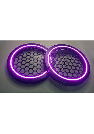 Hoparlör Kapağı 16 Cm Ledli 2'li Takım - Pembe