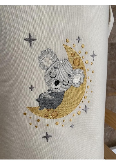 Home Baby Uykucu Koala Nakışlı Bez Oyuncak & Kirli Sepeti Çok Renkli