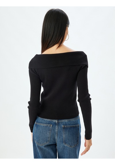 Koton Fermuarlı Hırka Uzun Kollu Slim Fit Siyah 5wal90037ıt