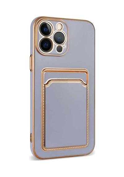 Zeyline Apple Uyumlu iPhone 12 Pro Max Zore Bark Kartlıklı Kapak-beyaz