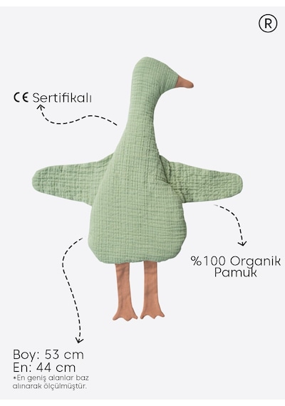 Organik Küçük Ördek Uyku Arkadaşı Yeşil