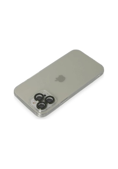 Apple iPhone Uyumlu  13 Pro Max Uyumlu Kılıf Luko Lens Silikon - Yeşil
