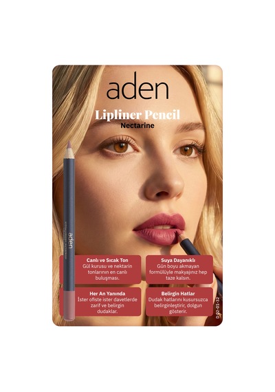 Aden Lipliner Pencil - Dudak Kalemi 32 Nectarine Nektarin 0