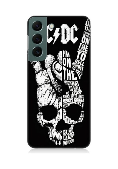 Samsung Galaxy S22 Uyumlu Ac Dc Müzik Grubu Desenli Silikon Kılıf