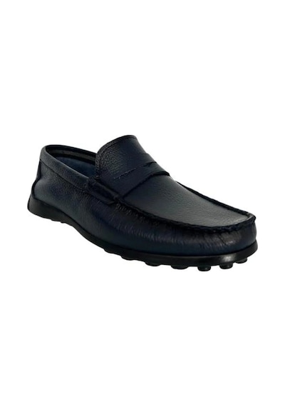 Kemal Tanca 887 2556 Erkrk Hakiki Deri Loafer Ayakkabı Lacivert