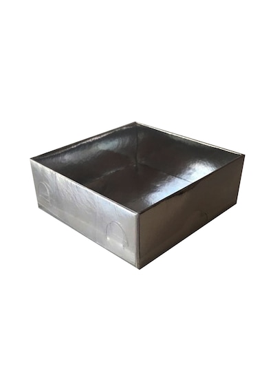 Asetat Kutu Altı Karton 5X5X2,2 Cm 50 Adet Gümüş N11.9207