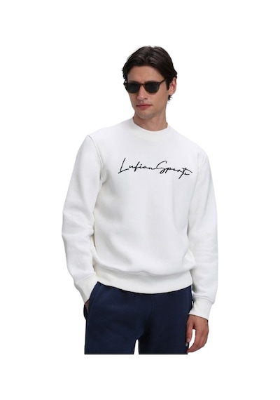 Lufian Erkek Sweatshirt 112030125 Kırık Beyaz