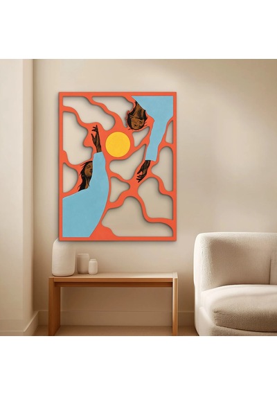 Güneşe Uzanan Eller - Metal Tablo - Dec0347 63 X 80 Cm Çok Renkli
