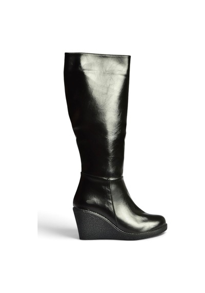 Fox Shoes Z361297409 Siyah Dolgu Tabanlı Kadın Çizme