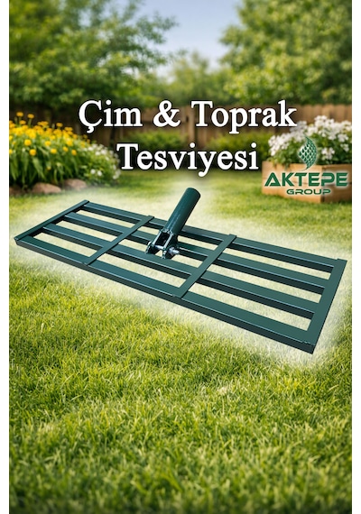Çim Tesviye Aleti Toprak Tesviyesi Kompost Kum Gübre Yayma Toprak Düzleştirme Tırmığı Çimen Peyzaj Tesviyesi Sapsız