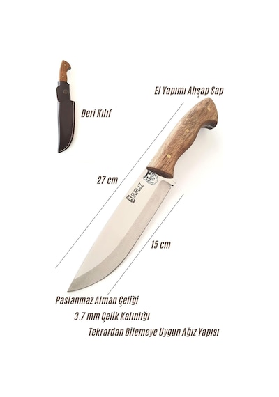 Sürlaz Bıçak Seti Kamp Mutfak Bıçağı Outdoor Bıçak Kılıflı Diğer