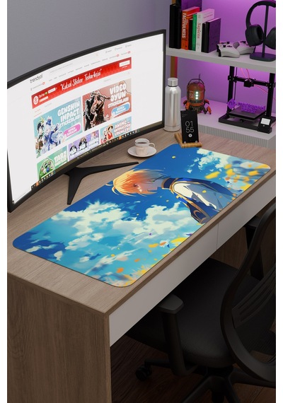 Hunter Hunter Anime V4 - 90x40 Xxl Gaming Kauçuk Kaymaz Taban Mouse Pad Fare Altlığı