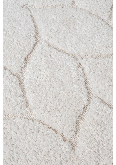Lilly 2'li Pamuk Banyo Paspas Seti Yumuşak Dokulu Krem Yıkanabilir 60x100 + 60x50cm, Ll006w