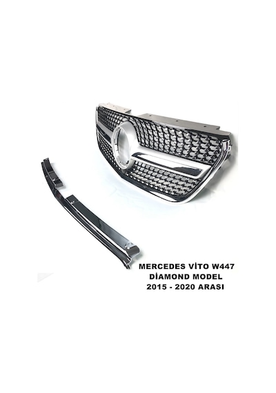 Vito W447 Diamond Ön Panjur Piano Black & Krom Şeritli 2014-2019