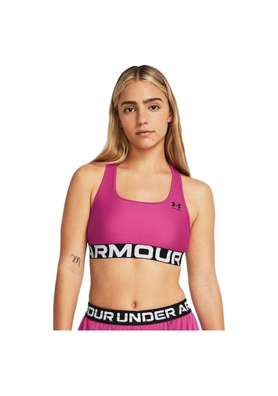 Under Armour Heatgear Armor Mid Bustiyer Kadın Sporcu Sütyeni Pembe