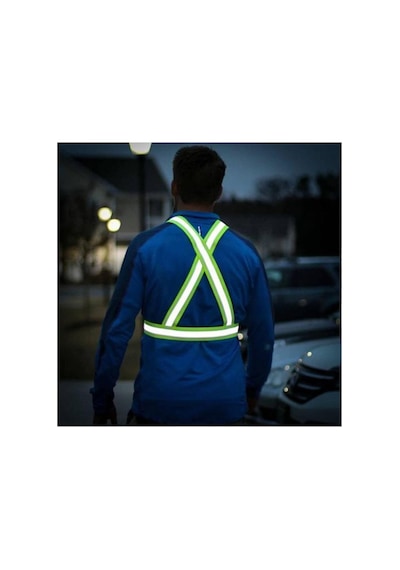 Xmlbayiciniz Reflektörlü Yelek, Motosiklet Bisiklet Scooter Uyumlu, Ayarlanabilir, Unisex, Yeşil, L Beden Genel
