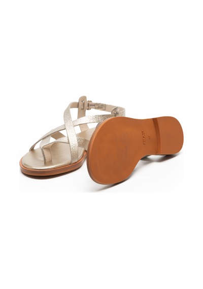 Platıno Sandalet Kadın 86x2 Frau Lamınato-s Leather Platino Platin
