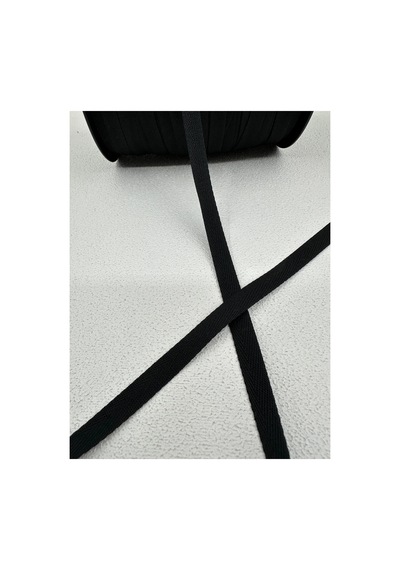 1 Cm Polyester Balıksırtı Şerit-5 Metre- Siyah - 687264769