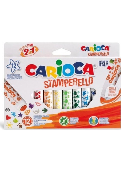 Carioca Stamperello Damga Ve Keçeli Kalem 12Li
