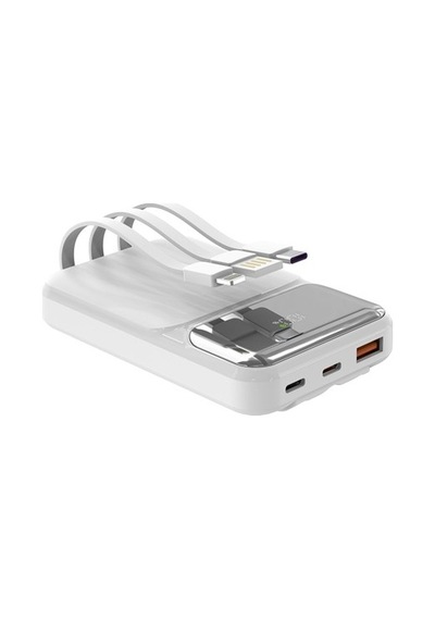 Beyaz 10000mah Taşınabilir Powerbank, Hızlı Şarj Özellikli 30.000 Mah