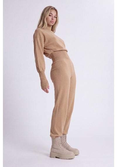 Holly Lolly Alt Üst Triko Thinky Takım Camel