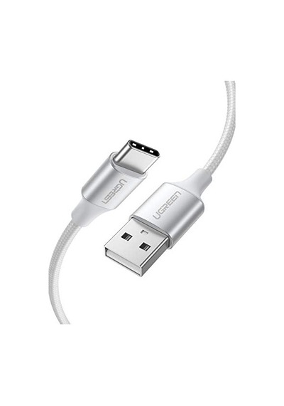 Örgülü Usb Type-c Şarj Ve Data Kablosu, Beyaz, 2 Metre