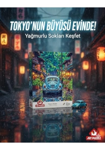 Yağmur Altında Tokyo 500 Parça Puzzle