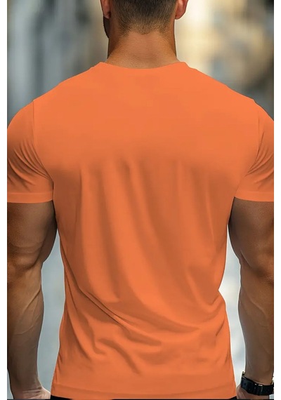 Uyguntarz Erkek Whatever Baskılı Oversize Tshirt Turuncu
