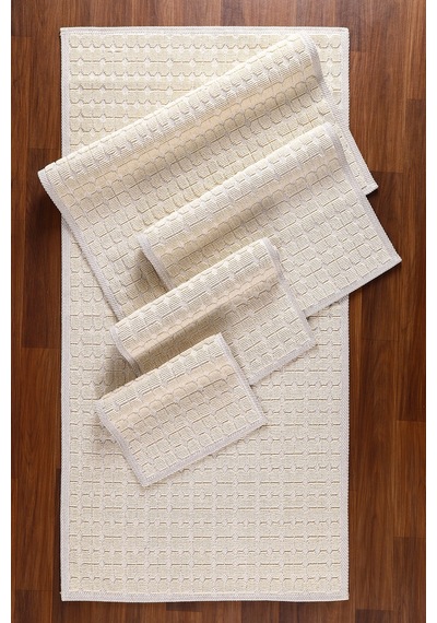 Koton Bukle Kilim Lateks Taban 50x80/60x100/80x120/80x150/120x180/160x240-1059 Krem