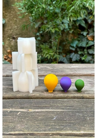 Rufus Concept Balon Elips Set Silikon Mum Kalıpları
