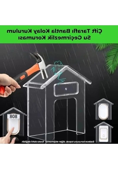 Su Geçirmez Kablosuz Kapı Zili Koruyucu Kapak, Dış Mekan İçin