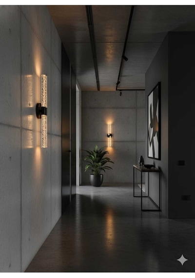 Bubblelight Dubble Şık Ve Zarif Modern Led Duvar Aplik Siyah Elektrikli Kumandalı Siyah