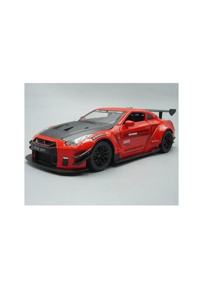 Nissan Gt-r 1.24 Metal Model Kapılar Kaput Bagaj Açılır Işıklı Sesli Die Cast Kırmızı Diğer