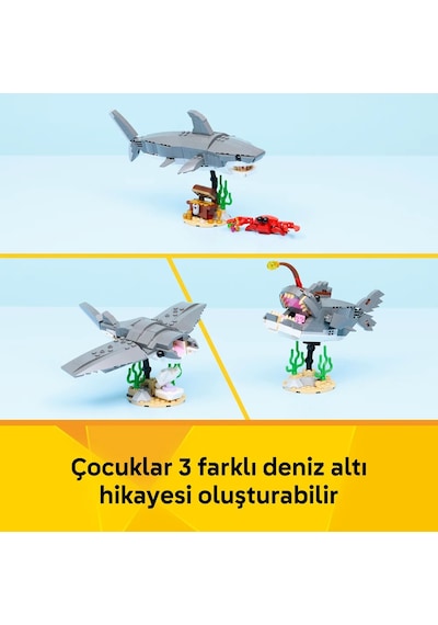 LEGO® Creator Acımasız Köpek Balığı ile Hazine Sandığı 31381 – 8 Yaş Üzeri Çocuklar için Yaratıcı Oyuncak Yapım Seti (379P)