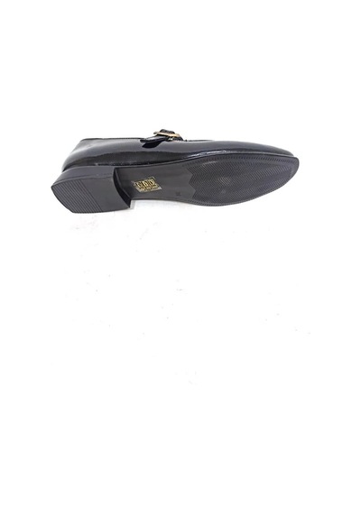 Albini 25y100780 Kadın Deri Babet Ayakkabı Siyah Kırışık Rugan Çok Renkli