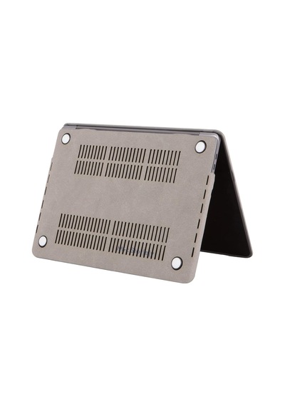 Macbook Air M1 Kılıfı A2337 Uyumlu 13.3 İnç Premium Süet Dokulu Kumaş Kaplama Hard Case A2179 A1932 Soft Touch Sert Koruyucu Kapak Çizilme Darbe Koruma Gri Belirtilmemiş