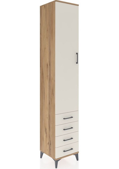 Hyperion Dolap 5 Raflı 4 Çekmeceli Tek Kapaklı 44x44x243 Çam-... Çam Hyperion Dolap 5 Raflı 4 Çekmeceli Tek Kapaklı 44x44x243 Çam-... Çam