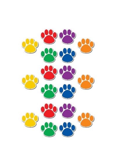 Resources Magnetic Accents Colourful Paw Prints 77207.0 Diğer